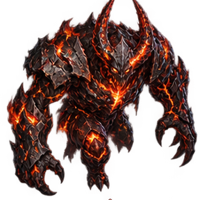 The Hollow Sun, a giant of cracked stone and fire